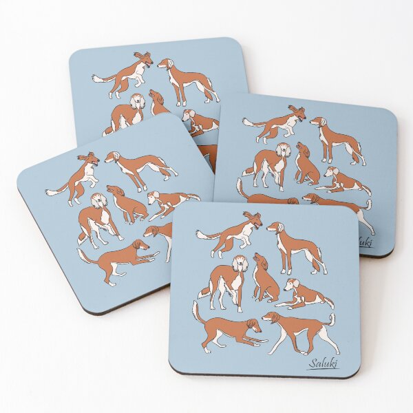 Item preview, Playing Red Saluki - Blue Background designed and sold by Lulupainting.