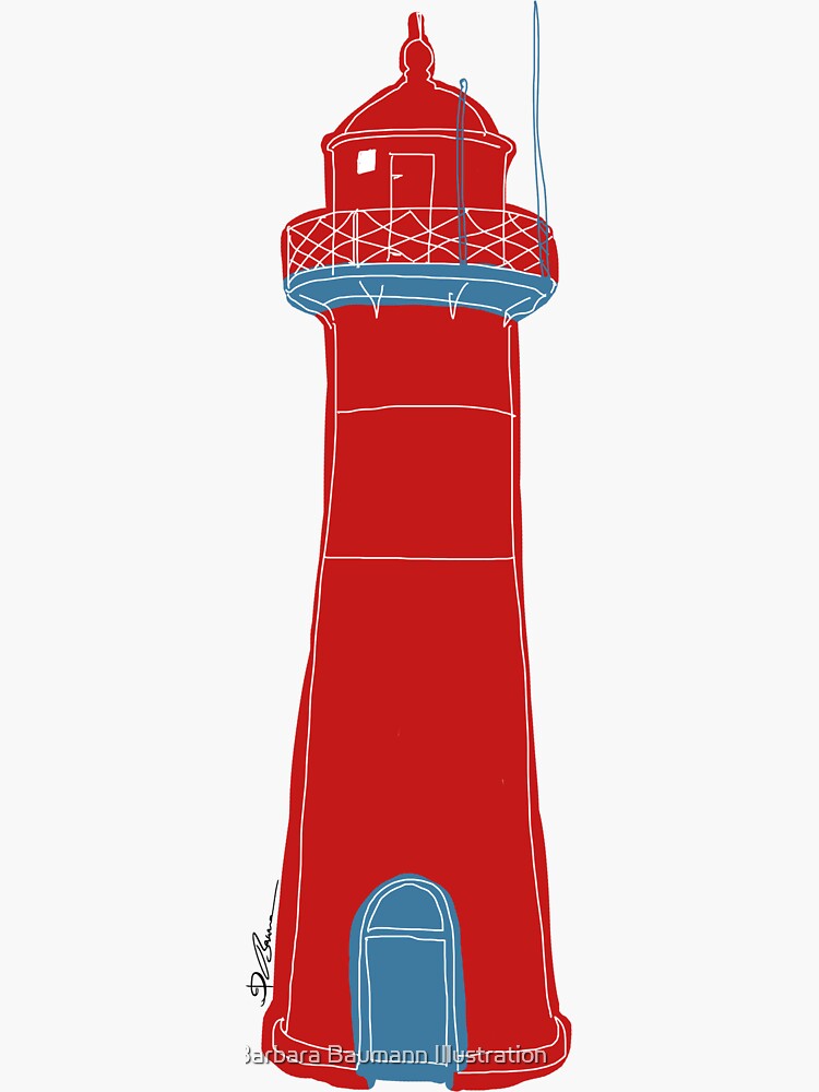 Lighthouse Sticker For Sale By Baumann Illu Redbubble