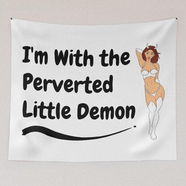 Item preview, Swinger Hotwife I'm With the Perverted Little Demon -White Demon (Couples Design) designed and sold by swingersshop.