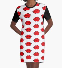 Lips! Graphic T-Shirt Dress