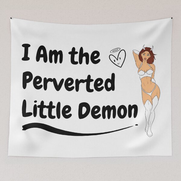 Item preview, Swinger Hotwife I Am the Perverted Little Demon - White Demon (Couples Design) designed and sold by swingersshop.