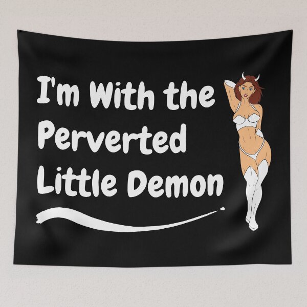 Item preview, Swinger Hotwife I'm With the perverted Little Demon - White Demon (Couples Design) For dark colors designed and sold by swingersshop.