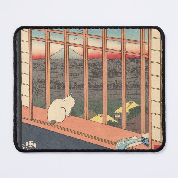 Item preview, Revelers Returned from the Tori no Machi Festival at Asakusa, from the series One Hundred Famous Views of Edo 1857 Utagawa Hiroshige Japanese -Yoshiwara teahouse, Utagawa Hiroshige  designed and sold by TeeARTHY.