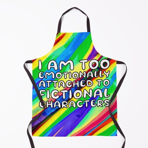 Item preview, Emotionally attached to fictional characters | Funny Reading Quote with Goofy Rounded Font Tye Dye Pattern designed and sold by SomeDesignThing.