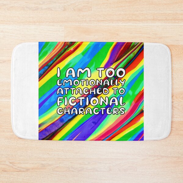 Item preview, Emotionally attached to fictional characters | Funny Reading Quote with Goofy Rounded Font Tye Dye Pattern designed and sold by SomeDesignThing.