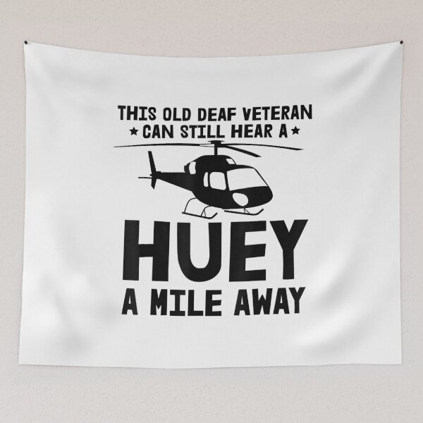 Item preview, Old Deaf Veteran Humor Retired Huey Helicopter designed and sold by YoleyBrand.