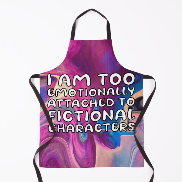 Item preview, Emotionally attached to fictional characters | Funny Reading Quote with Goofy Rounded Font Trippy Pattern designed and sold by SomeDesignThing.