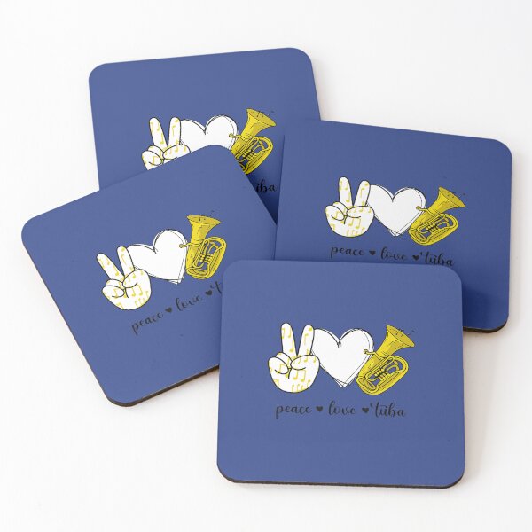 Item preview, Peace Love Tuba Peace Hand Sign Music Lover designed and sold by YoleyBrand.