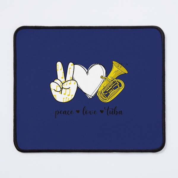 Artikelvorschau, Peace Love Tuba Peace Handzeichen Musikliebhaber entworfen und verkauft von YoleyBrand.