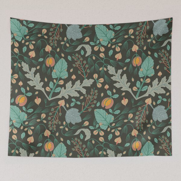 Item preview, Forest Foliage onto Dark Brown designed and sold by Ornate Flair.
