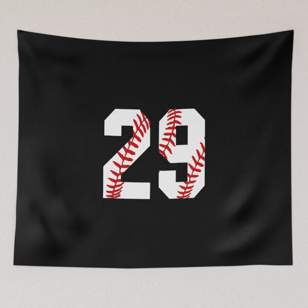 Item preview, Number Twenty-Nine 29 Baseball Jersey Number 29 Ball Laces Sticker designed and sold by monica45je.