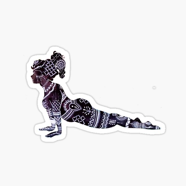 African Yoga Art Sticker