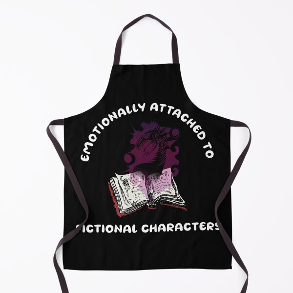 Item preview, Emotionally attached to fictional characters | Funny Reading Quote with Goofy Rounded Font and Dragon Emerging From a Book designed and sold by SomeDesignThing.