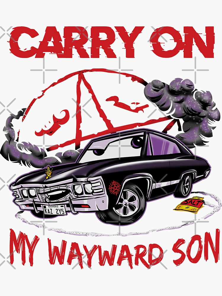 Carry on my Wayward Son, supernatural Vintage suns' Sticker | Spreadshirt