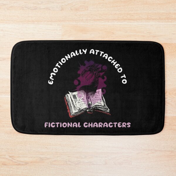 Item preview, Copy of Emotionally attached to fictional characters | Funny Reading Quote with Goofy Rounded Font and Dragon Coming From a Book designed and sold by SomeDesignThing.