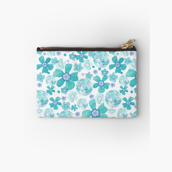 Item preview, Bright Disco Floral - Aqua Purple designed and sold by KBurnsArt.