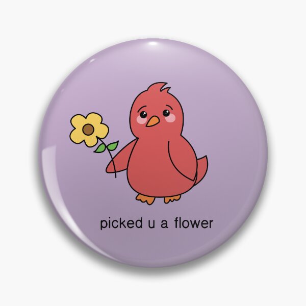 Item preview, Cute red bird holding flower quote designed and sold by ZJOCreative.