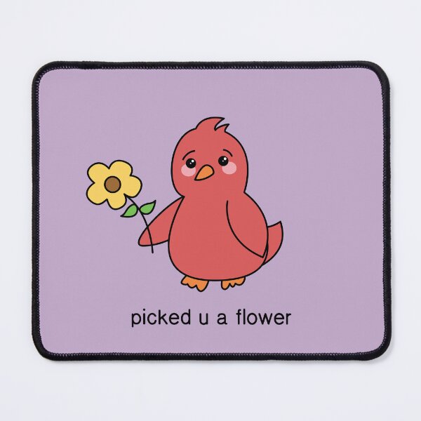 Item preview, Cute red bird holding flower quote designed and sold by ZJOCreative.