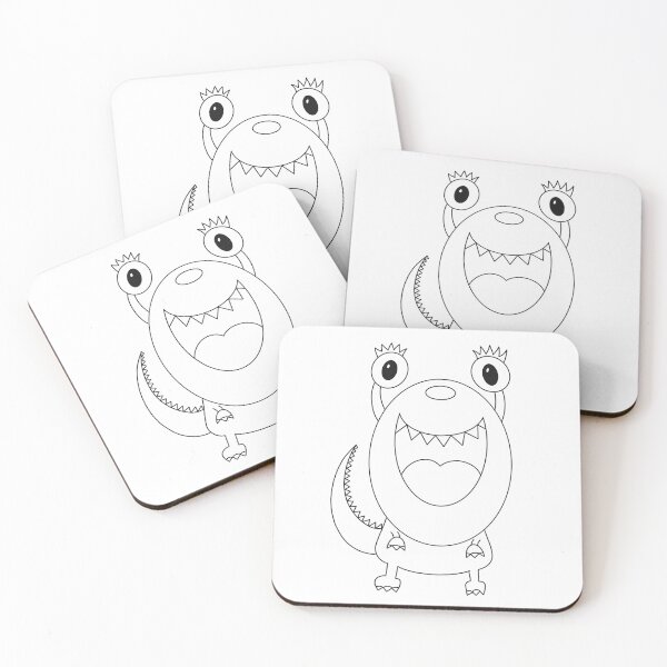 Item preview, monster coloring : funny monster for painting activity at home or at birthday party designed and sold by Tina-studio.