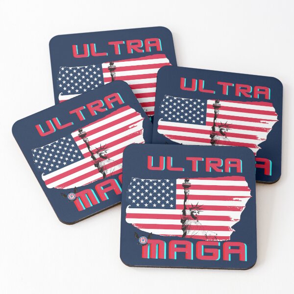 Item preview, Proud Ultra MAGA flag with American Eagle and Statue of Liberty designed and sold by TheDadadog.