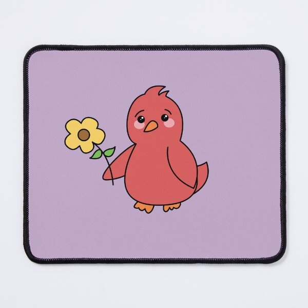 Item preview, cute red bird holding flower designed and sold by ZJOCreative.