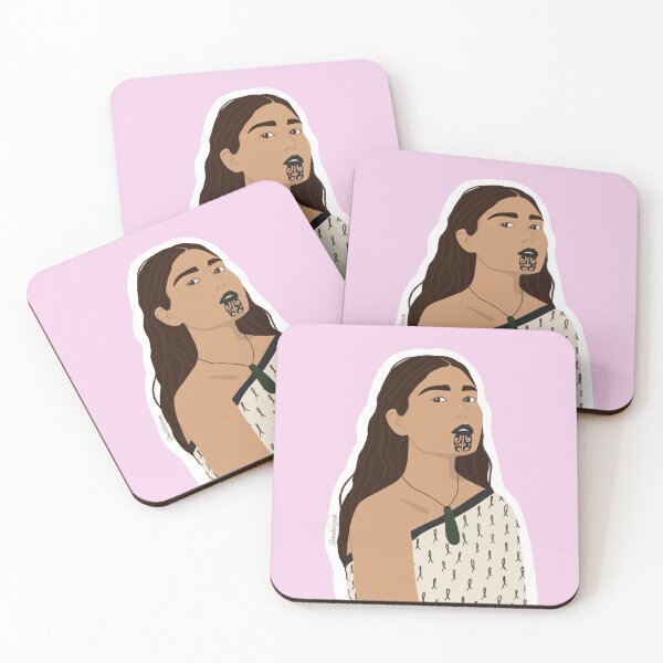 Item preview, Kōtiro māori - Māori girl plain background designed and sold by madebysash.