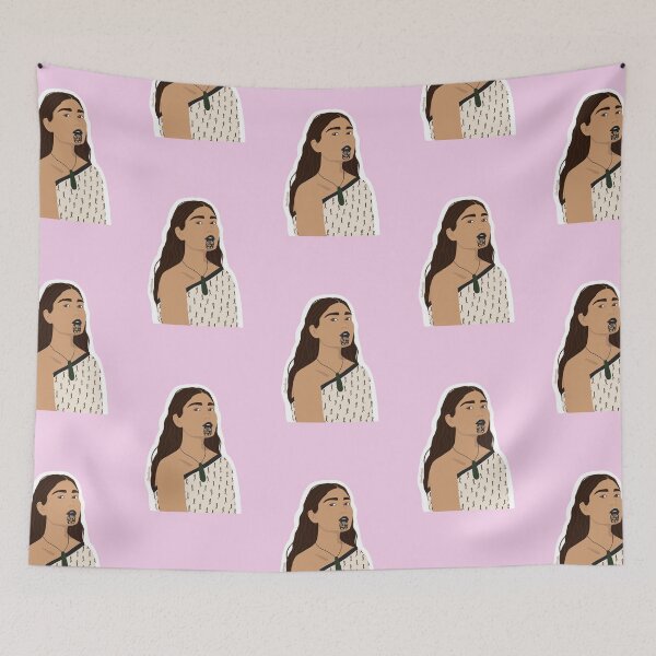 Item preview, Kōtiro māori - Māori girl plain background designed and sold by madebysash.