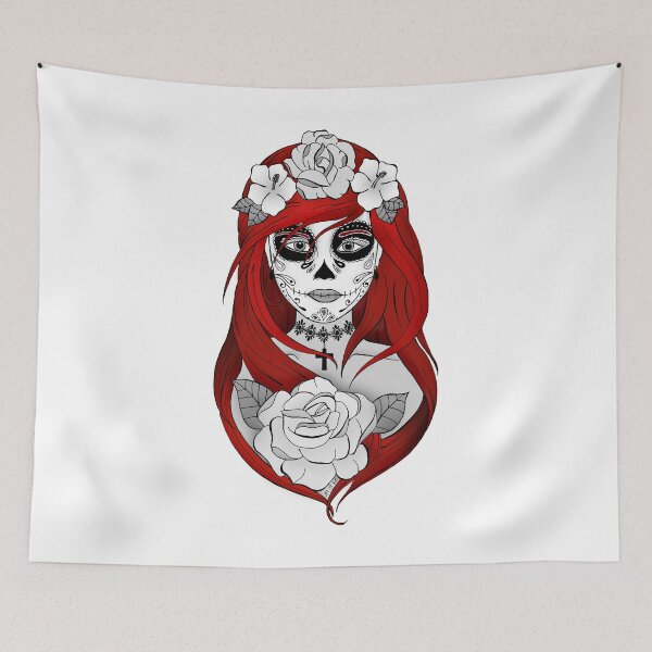 Item preview, Santa Muerte - Red hair designed and sold by artetbe.