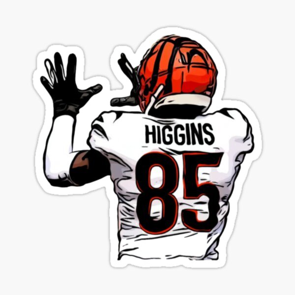 Cincinnati Bengals: Tee Higgins 2022 White Uniform - Officially Licensed  NFL Removable Adhesive Decal