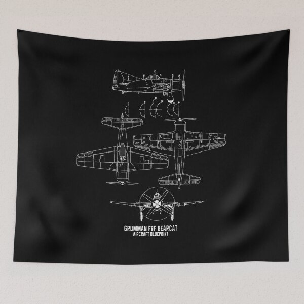 Item preview, Grumman F8F Bearcat Aircraft Blueprint designed and sold by PodiShawna.