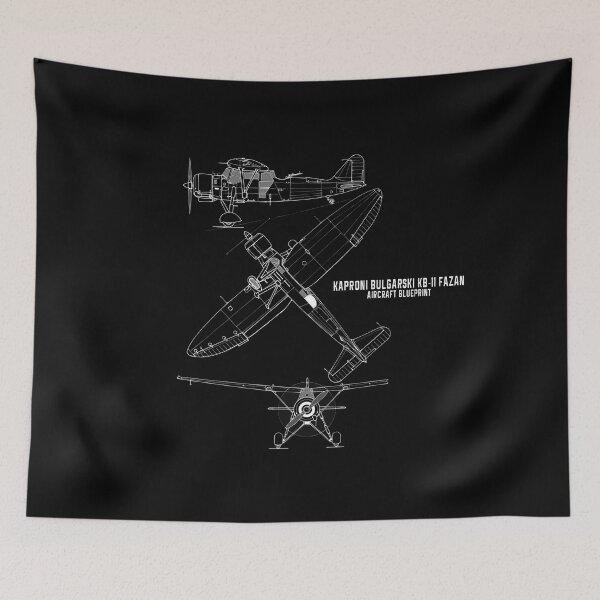 Item preview, Kaproni Bulgarski KB11 Fazan Aircraft Blueprint designed and sold by PodiShawna.