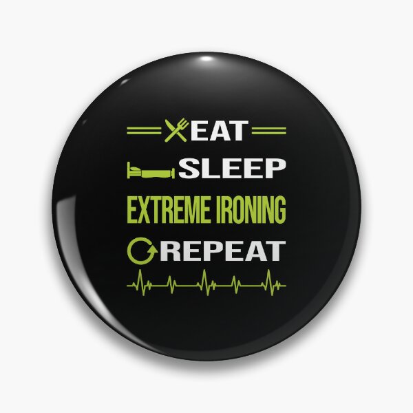 Item preview, Funny Eat Sleep Repeat Extreme Ironing designed and sold by HappyTshirt1239.