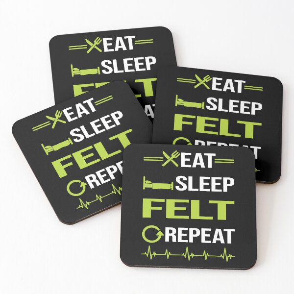 Item preview, Funny Eat Sleep Repeat Felting Felt Felter designed and sold by HappyTshirt1239.