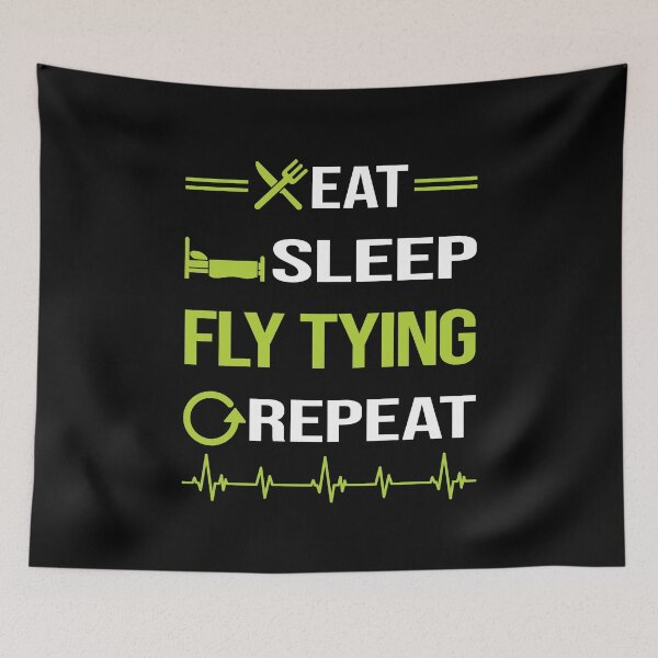 Item preview, Funny Eat Sleep Repeat Fly Tying designed and sold by HappyTshirt1239.