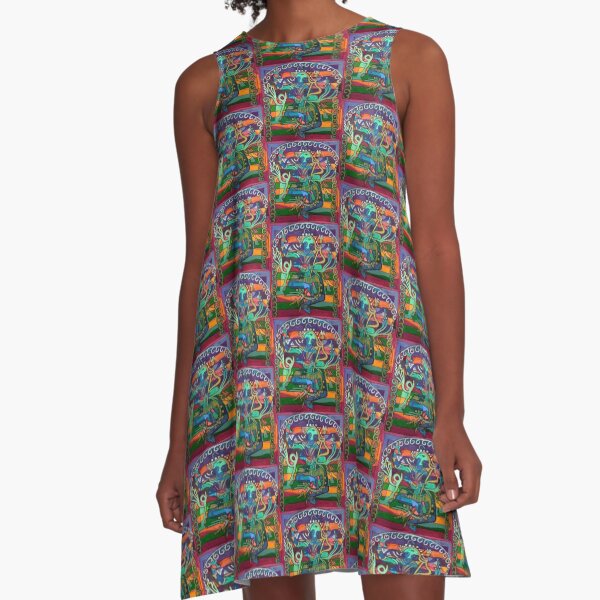 Hexagram 23-Po (Splitting Apart) A-Line Dress