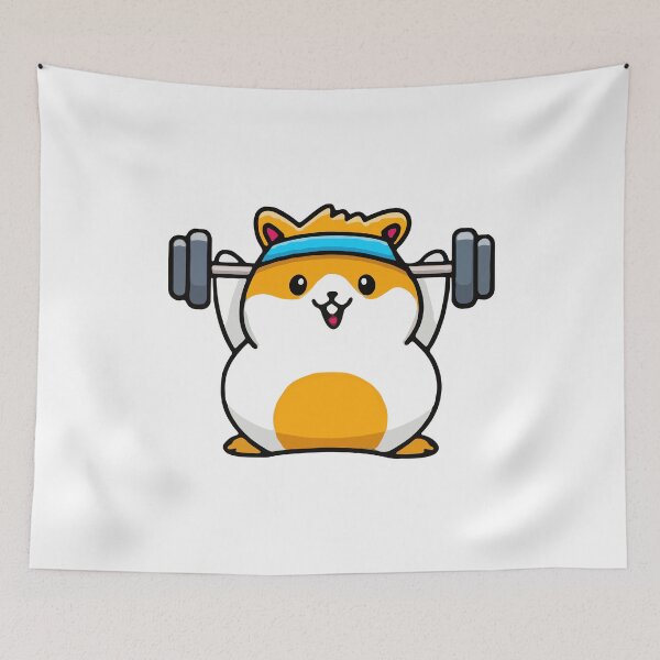 Item preview, Hamster Weight Training With Barbell designed and sold by FerrenSmall.