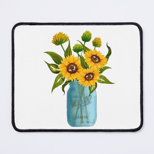 Item preview, Watercolor mason jar with flowers designed and sold by Designs1279.