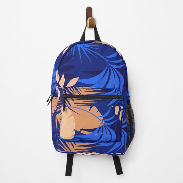Item preview, Wild Colorful Tropical Leaves Pattern on Blue designed and sold by GraphicsClub.