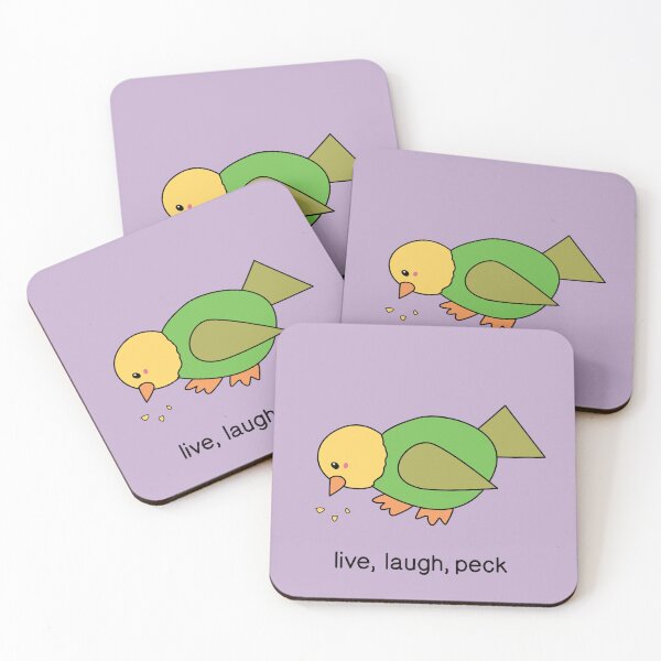Item preview, cute bird pecking seed quote designed and sold by ZJOCreative.