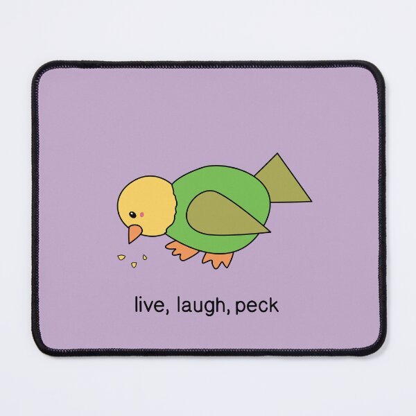 Item preview, cute bird pecking seed quote designed and sold by ZJOCreative.