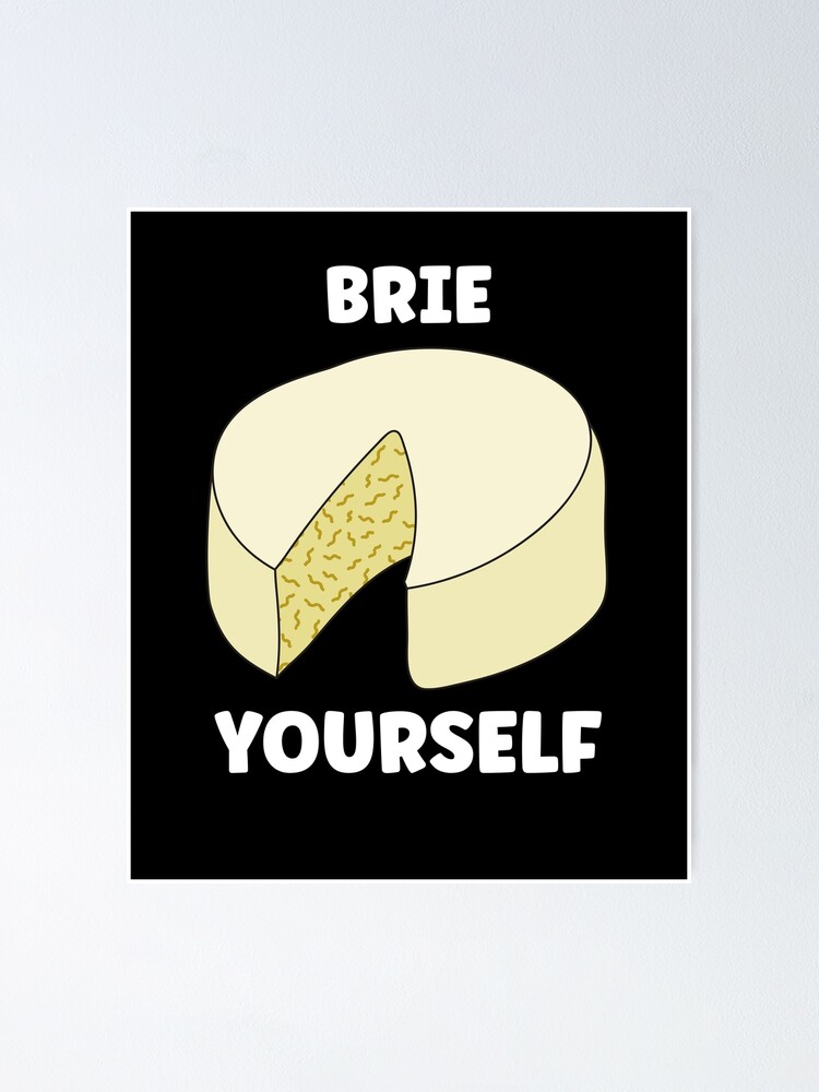 " Brie Yourself Funny Cheese Dad Jokes TShirt Cheesy Puns About Cheese
