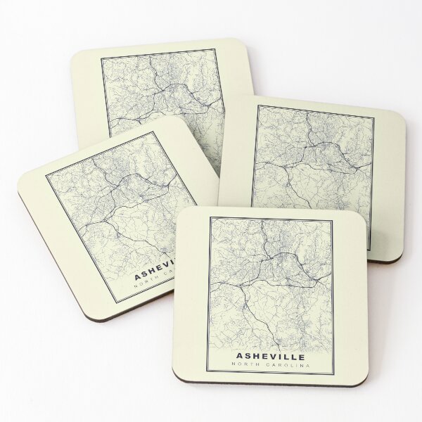 Item preview, Minimalist  Asheville Map Inspired By Vintage Style designed and sold by Tamas Das.