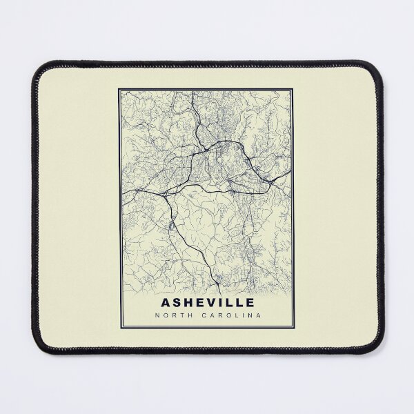 Item preview, Minimalist Asheville Map Inspired By Vintage Style designed and sold by Tamas Das.