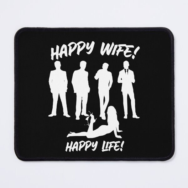 Item preview, My Husband's Friends Make Me A Happy Wife.  So Happy Life. Swinger Lifestyle Design. For Dark Colors. designed and sold by swingersshop.
