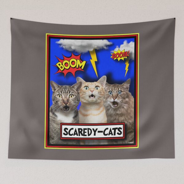 Item preview, Cat Anxiety Angst T-ShirtSCARED FREAKED OUT CATS  designed and sold by AzonHip.