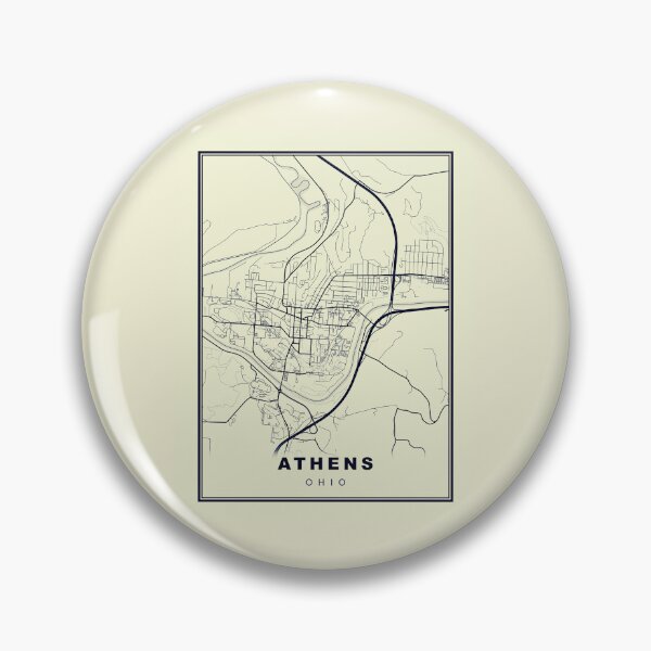 Item preview, Minimalist Athens Map Inspired By Vintage Style designed and sold by Tamas Das.