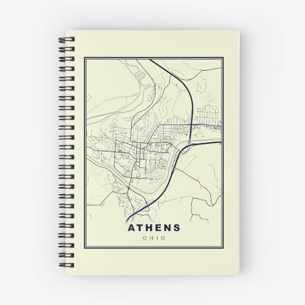 Item preview, Minimalist Athens Map Inspired By Vintage Style designed and sold by Tamas Das.