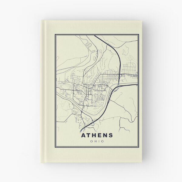 Item preview, Minimalist Athens Map Inspired By Vintage Style designed and sold by Tamas Das.
