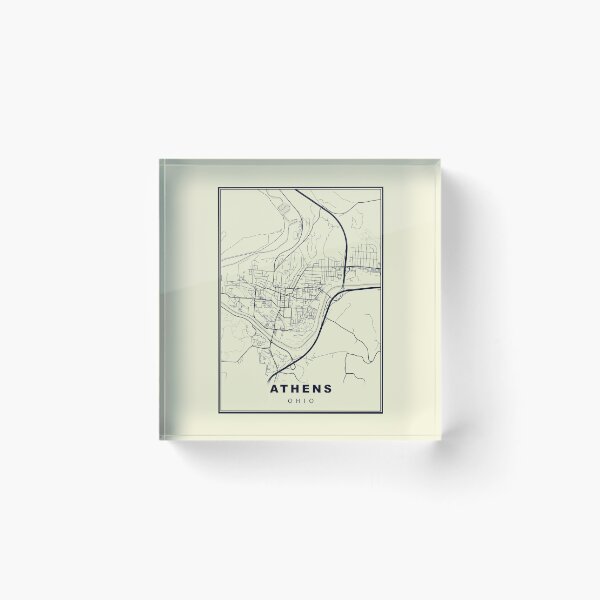 Item preview, Minimalist Athens Map Inspired By Vintage Style designed and sold by Tamas Das.