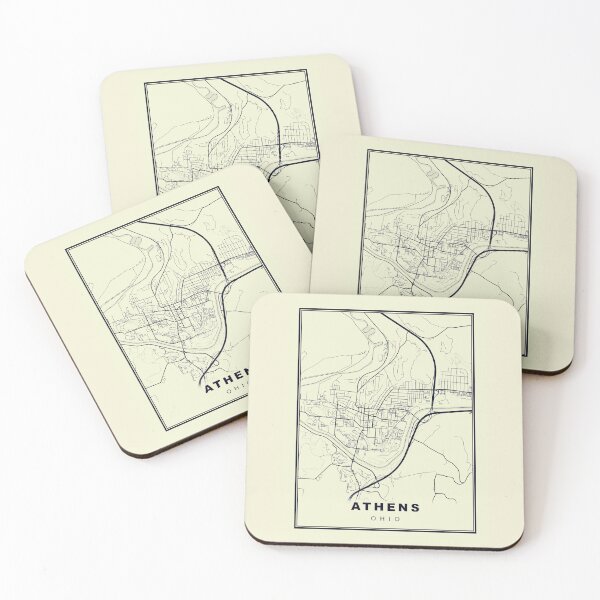 Item preview, Minimalist Athens Map Inspired By Vintage Style designed and sold by Tamas Das.